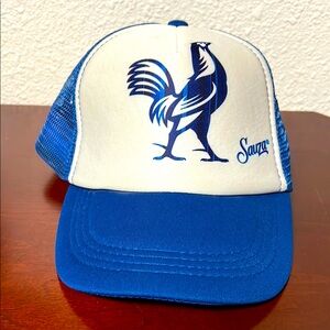 Sauza Rooster Snapback Mesh Back Vintage Trucker Hat Blue One Size